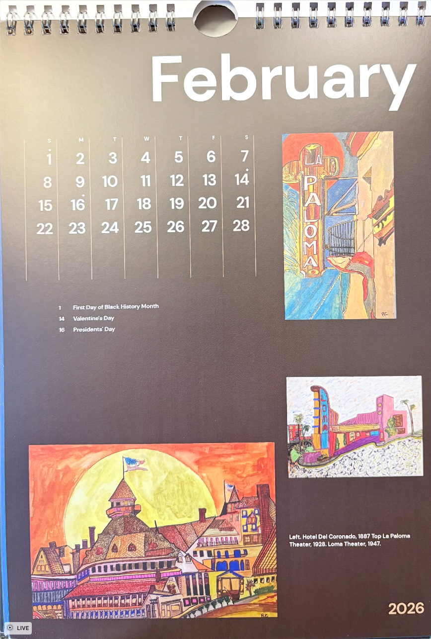 2026 Iconic Landmarks of San Diego Calendar