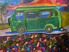 Green VW Van